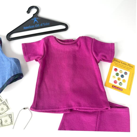 American Girl Mix Match Outfit Pleasant Co Doll Accessories Shoes Necklace Vest - Picture 9 of 10